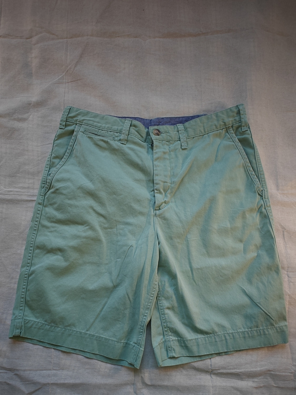 Polo by Ralph Lauren Seafoam Green Flat-Front Cotton Shorts